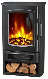 FOYER ÉLECTRIQUE NOIR IMITATION FONTE HELSINKI