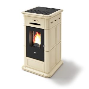 Poêle à granules ventilé céramique - EVACALOR Alina 9.5 kW