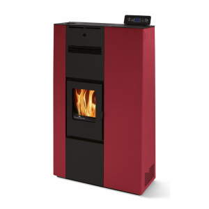 Le poêle à granulés ventilé extra-plat Origine PH Fenice de 10 kW est un choix pratique et esthétique pour votre chauffage